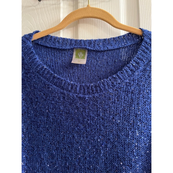 ANNE KLEIN~ WOMEN’S BLUE BLOUSE~M - Picture 6 of 7